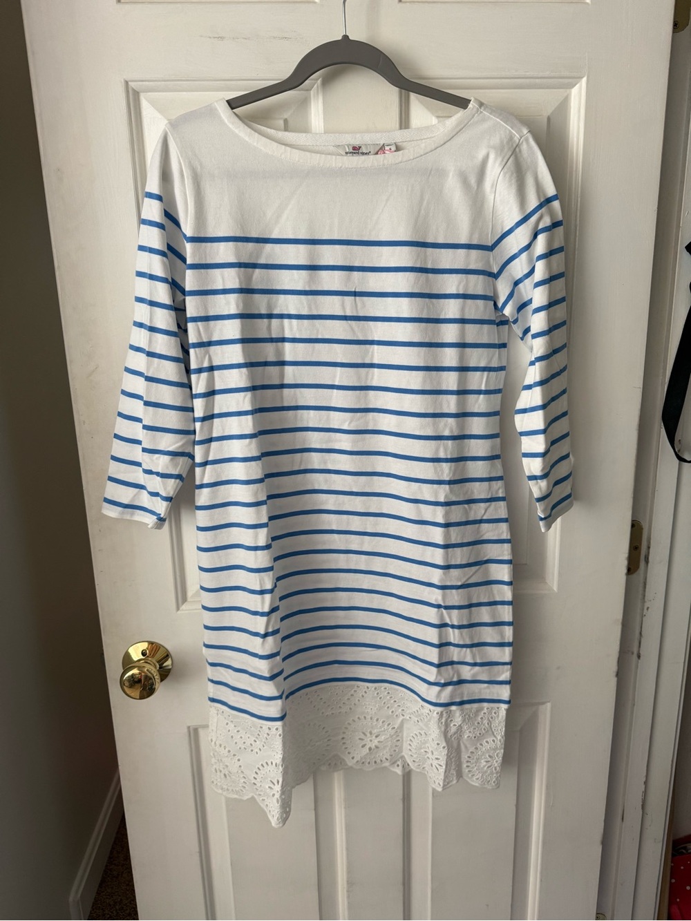 Vineyard Vines Cornflower & White Striped Dress
